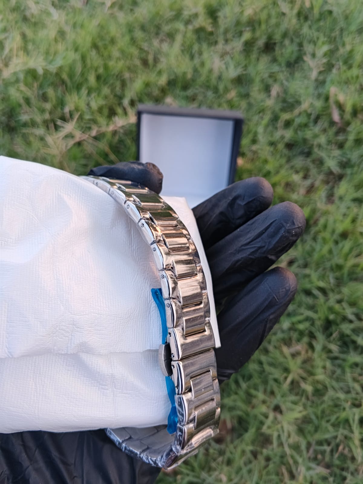 Luxury Turquoise Dial Stainless Steel Men’s Watch | Elegant Everyday Style