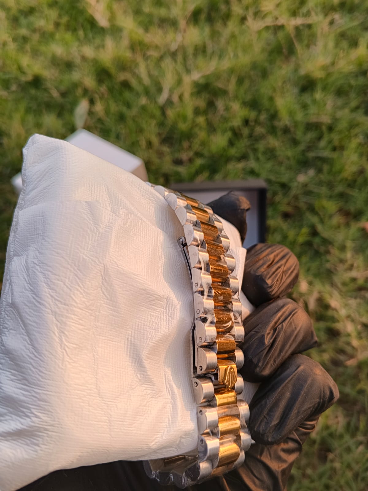 Rolex Oyster Perpetual Datejust Two-Tone Gold & Silver Men’s Watch with Blue Diamond Dial